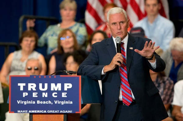 Pence: Trump was not advocating violence against Clinton