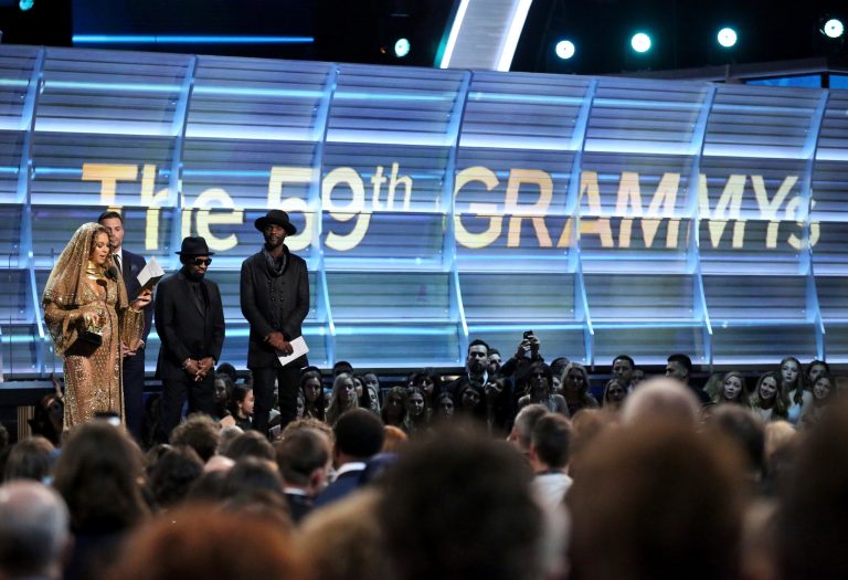 Beyonce accepts the award for best urban contemporary album for 