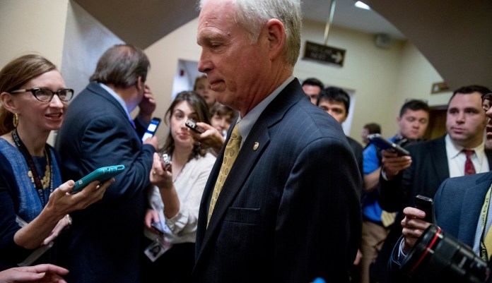 "I would think if you could do something bipartisan where there is give and take, then there ought to be something given in return in terms of market reforms to lower premiums," said Sen. Ron Johnson, R-Wis. (AP Photo/Andrew Harnik)