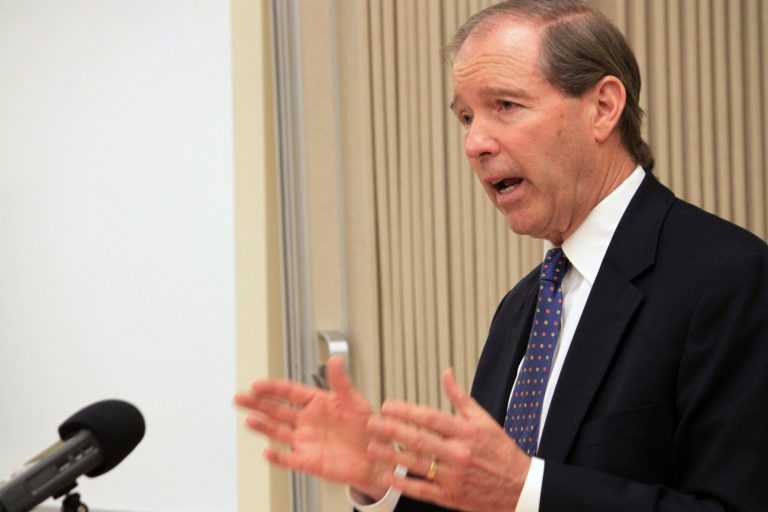Currently 43 Democratic senators are so-sponsoring the constitutional amendment introduced by New Mexico's Sen. Tom Udall to amend the First Amendment so that it no longer protects political speech. (AP Photo/Susan Montoya Bryan)