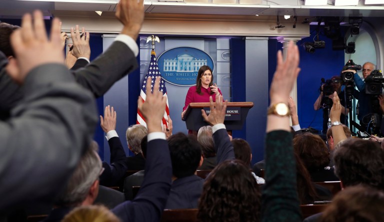 The average 37-minute delay in 2018 is a jump from late 2017, when the final 17 briefings of the year were on average 24.7 minutes late. (AP Photo/Jacquelyn Martin)