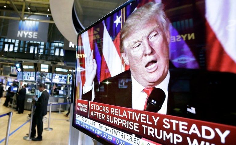 Around 2:45 a.m. on Nov. 9, major news networks projected that Donald Trump would be the 45th president. Yet just a few hours earlier, they were all still clinging to their groupthink premise that Hillary Clinton would win. (AP Photo/Richard Drew)