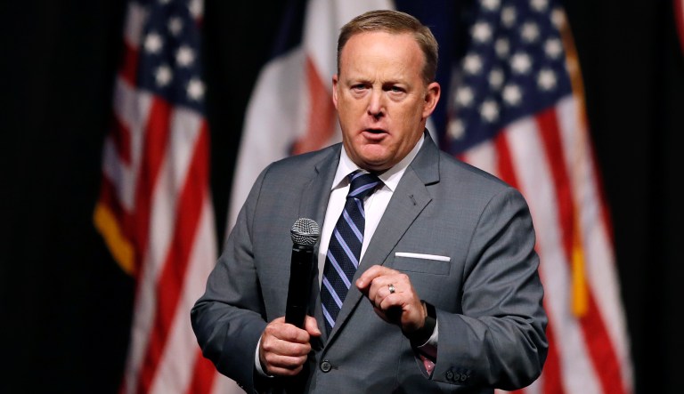 Former White House press secretary Sean Spicer brushed off a recent op-ed that argued Gary Cohn's resignation as Trump's chief economic adviser was the 