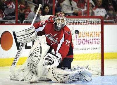 Patrick McDermott/Getty ImagesBraden Holtby had a .940 save percentage in the seven-game series vs. the Bruins.