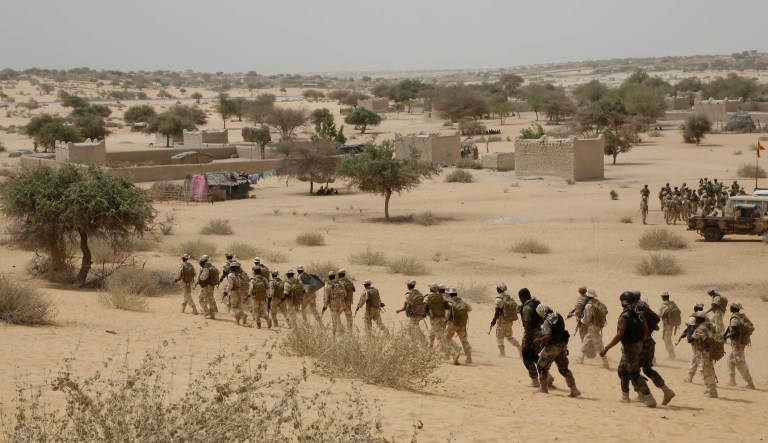 Nigerian special forces participate in the exercises with the U.S. military. Four Army special operations soldiers were killed on Oct. 4 when their convoy was overrun by Islamic State-affiliated fighters in West Africa, where elite U.S. troops are working with local forces to stop the spread of terror groups. (AP Photo/Jerome Delay, file)