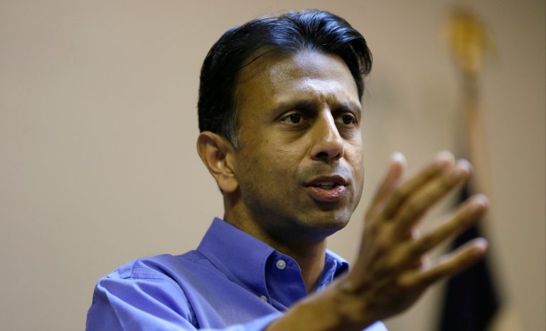 Republican presidential candidate, Louisiana Gov. Bobby Jindal speaks during a meet and greet with local residents, Wednesday, Sept. 2, 2015, in Denison, Iowa. (AP Photo/Charlie Neibergall)