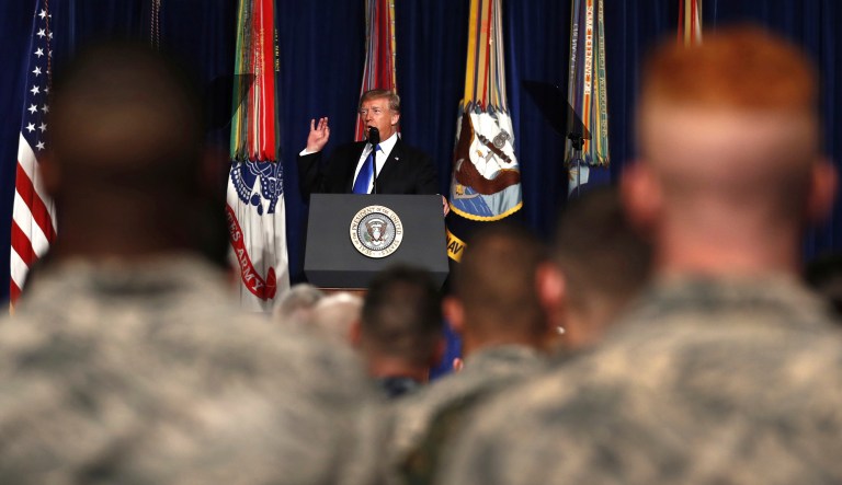 President Trump on Oct. 17 will call the families of four soldiers killed this month in Niger, the White House said. The Associated Press found relatives of two soldiers who died overseas during Trump's presidency who said they never received a call or a letter from him, as well as relatives of a third who did not get a call from him. (AP Photo/Carolyn Kaster, File)