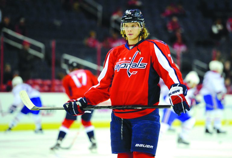 Nick Wass/AP
Defenseman John Carlson has been on the ice for 12 of the 17 goals allowed by the Capitals so far this season.