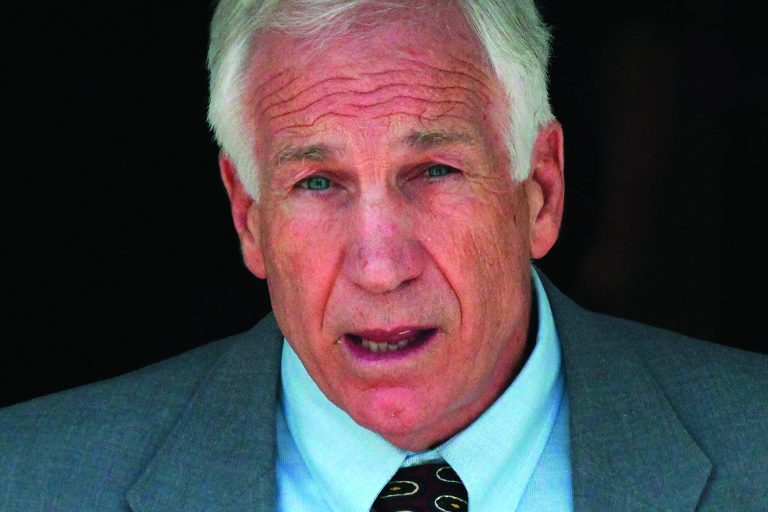 FILE - In this June 21, 2012 file photo, former Penn State University assistant football coach Jerry Sandusky leaves the Centre County Courthouse in Bellefonte, Pa. Sandusky should be sent to prison for life when a judge sentences him Tuesday, Oct. 9, 2012, according to several of the jurors who convicted the former Penn State assistant coach of molesting several boys over a period of years. (AP Photo/Gene J. Puskar)