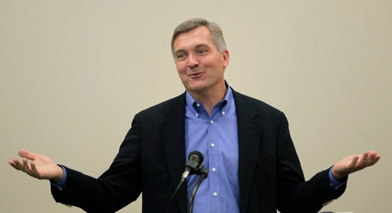 FILE - In this Oct. 24, 2012, file photo, Democratic Rep. Jim Matheson makes remarks to the WomenÃ?s Legislative Council at the Utah State Capitol, in Salt Lake City. Matheson on Tuesday, Dec. 17, 2013 announced he will not run for an eighth term in Congress next year. Matheson was expected to face a tough repeat challenge in 2014 from Saratoga Springs Mayor Mia Love, a Republican who he narrowly defeated in 2012. (AP Photo/Rick Bowmer, File)