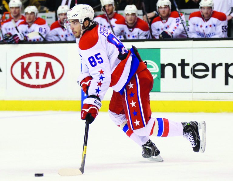 Elsa/Getty Images
Capitals center Mathieu Perreault played seven games for HIFK Helsinki in Finland during the NHL lockout.