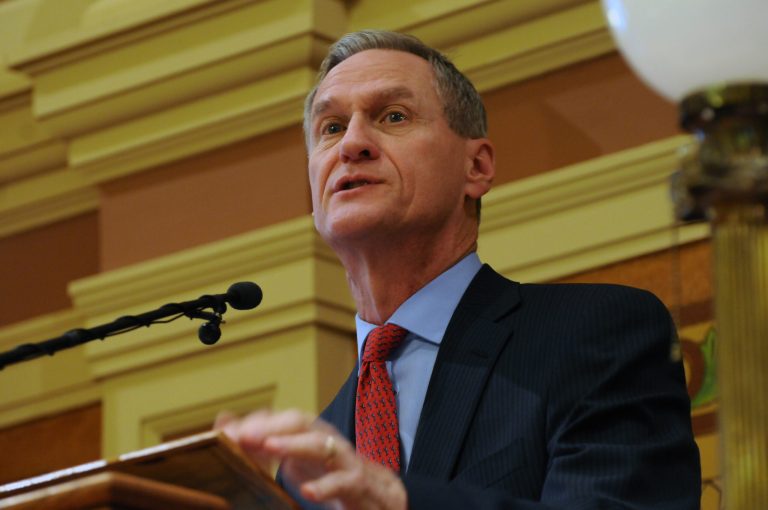 South Dakota's Gov. Dennis Daugaard this month released a plan to expand Medicaid as part of the state budget. He's one of a handful of Republican governors opting to expand the program in their state. (AP Photo/James Nord)