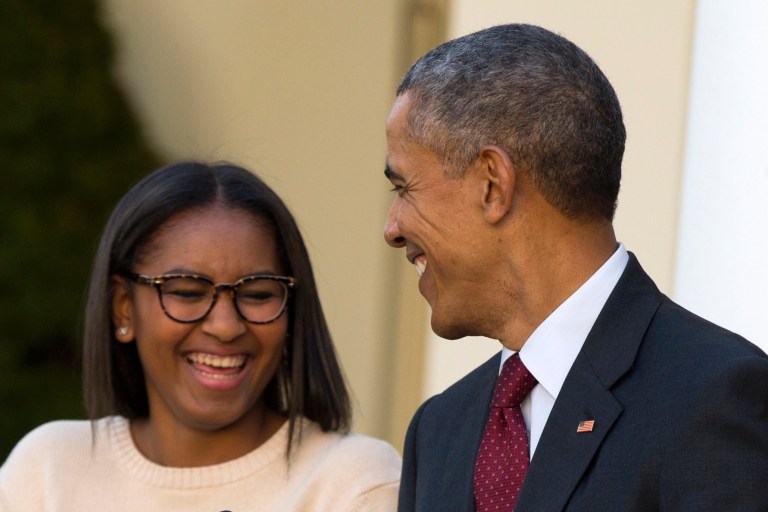 One server told the paper that Sasha Obama, who is going by her full name Natasha, showed up a few days ago and works an early four-hour shift, leaving a half hour after it opens for business at 11:30 a.m. (AP Photo)