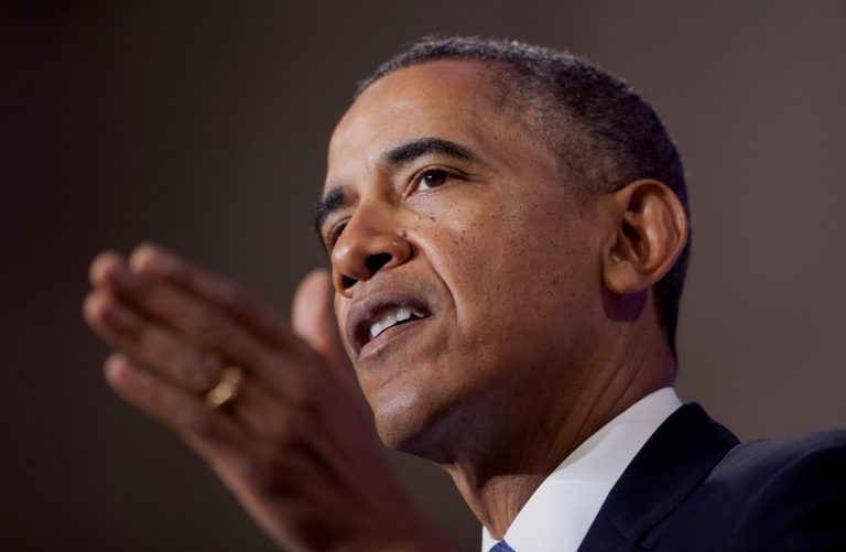President Obama talks about National Security Agency surveillance, on Jan. 17 at the Justice Department in Washington. (AP Photo/Carolyn Kaster)