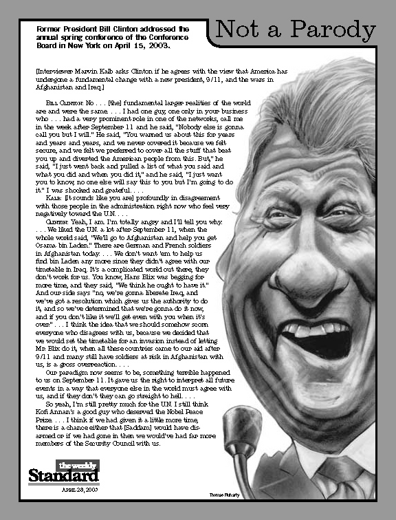 Remarks from Bill Clinton to the Conference Board on April 15