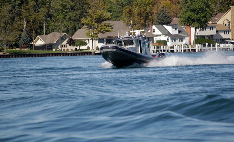 U.S. Border Patrol agents apprehended a Czech Republican man who attempted to swim across the Niagara River from Ontario to New York. (AP Photo/David Duprey)