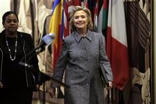The coalition's letter was made public Tuesday, the same day a State Department spokesman said the department has no record of Clinton signing a mandatory form when she resigned in 2013. [AP Photo]Â 