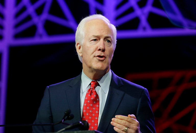 Sen. John Cornyn, R-Texas, insisted that being tough on crime and reducing minimum sentencing requirements are not contradictory goals. (AP Photo/LM Otero)