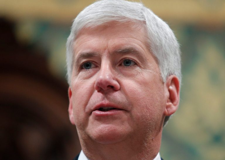 The press is blaming Michigan Gov. Rick Snyder, a Republican, for the water crisis in Flint, Michigan, and is largely ignoring the EPA's role. (AP Photo/Al Goldis)