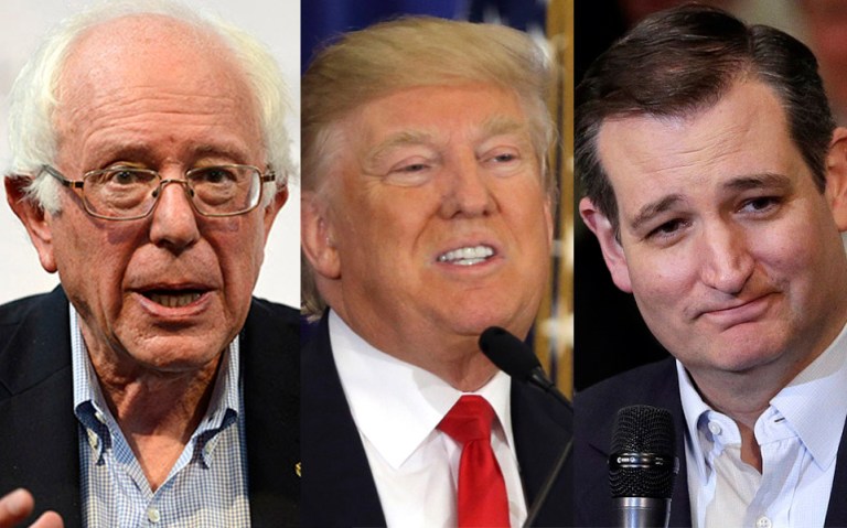 Bernie Sanders, Donald Trump and Ted Cruz have all tapped into voters' anger this election. (AP Photos)