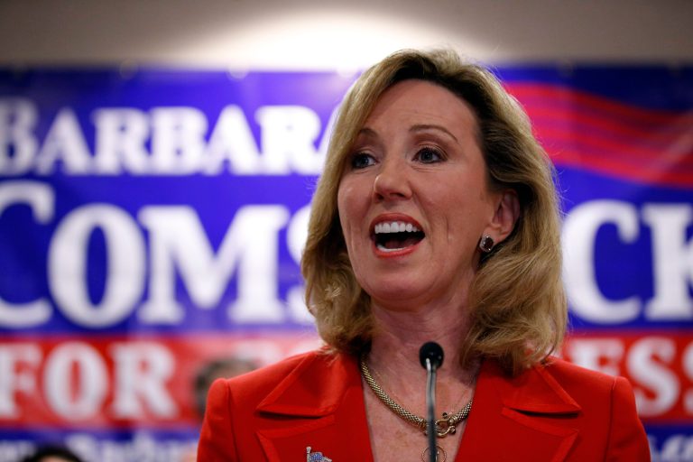 Rep. Barbara Comstock, R-Va., opposes President Trump's pay freeze. (AP Photo/Alex Brandon)