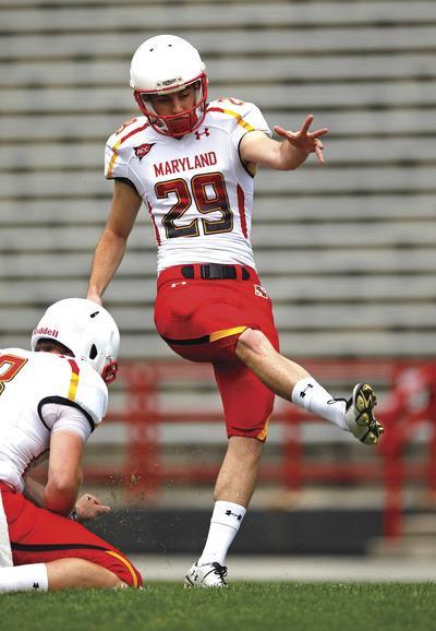 Patrick Semansky/AP
Maryland rising sophomore Michael Tart took over kicking duties this spring for the Terps.