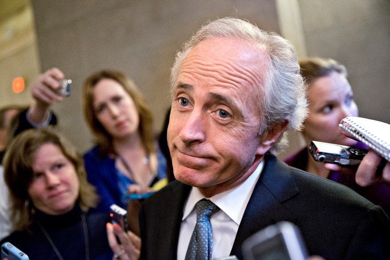 Sen. Bob Corker, R-Tenn., thinks the 2016 election is Donald Trump's now that the FBI has decided not to pursue criminal charges against Hillary Clinton. (AP Photo/J. Scott Applewhite, File)