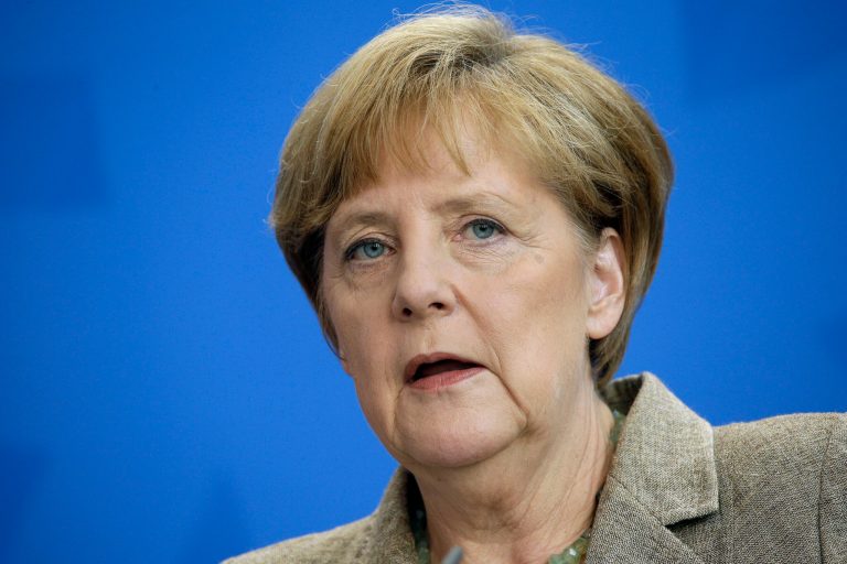 German Chancellor Angela Merkel speaks during a joint news conference with the Prime Minster of Moldova Iurie Leanca, as part of a meeting at the chancellery in Berlin, Germany, Thursday, July 10, 2014. (AP Photo/Michael Sohn)