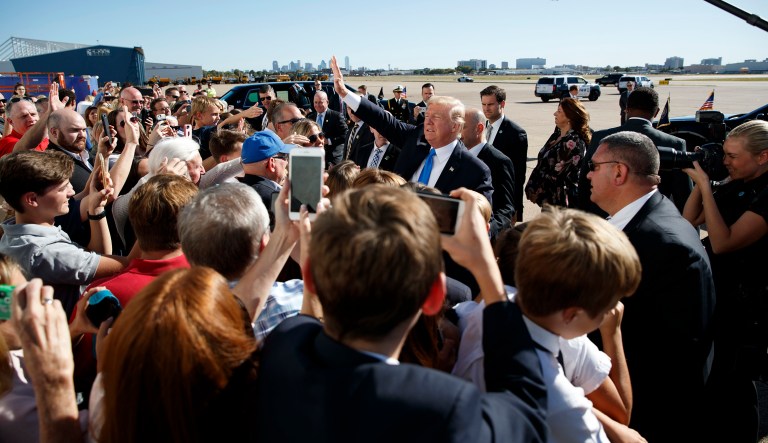 President Trump's supporters will not turn on him if he plans to run for re-election in 2020, Dallas Mavericks owner Mark Cuban said. (AP Photo/Evan Vucci)