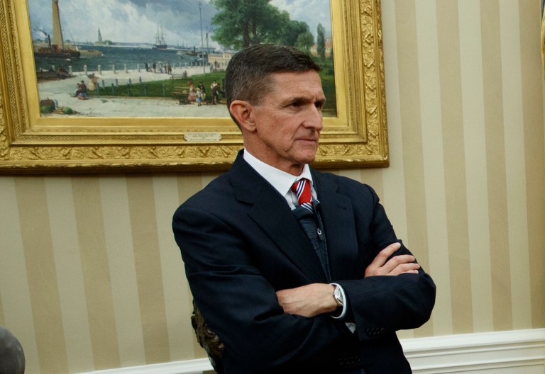 The New York Times fell for a fake Twitter account that claimed to belong to Mike Flynn, the former White House national security adviser who resigned Monday. (AP Photo/Evan Vucci)
