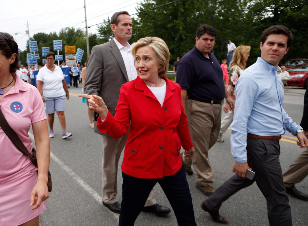 Hillary Clinton winning the race for most Google searches