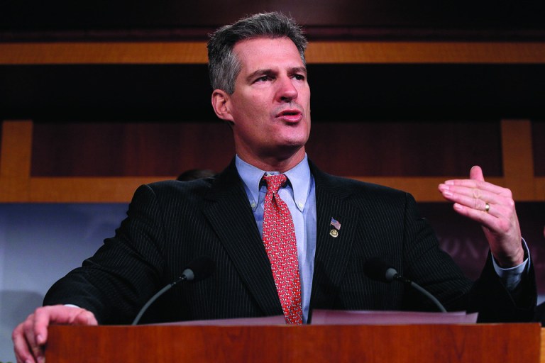 Sen. Scott Brown said in a radio interview that he sometimes meets with foreign royalty. (Photo by Win McNamee/Getty Images)
