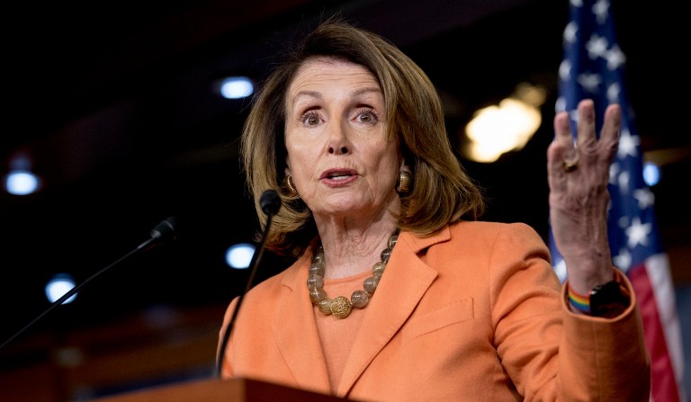 House Minority Leader Nancy Pelosi said at an event at Hearst that the time and energy wasted on impeaching President Trump could be instead spent pushing issues important to the Democratic Party. (AP Photo/Andrew Harnik)