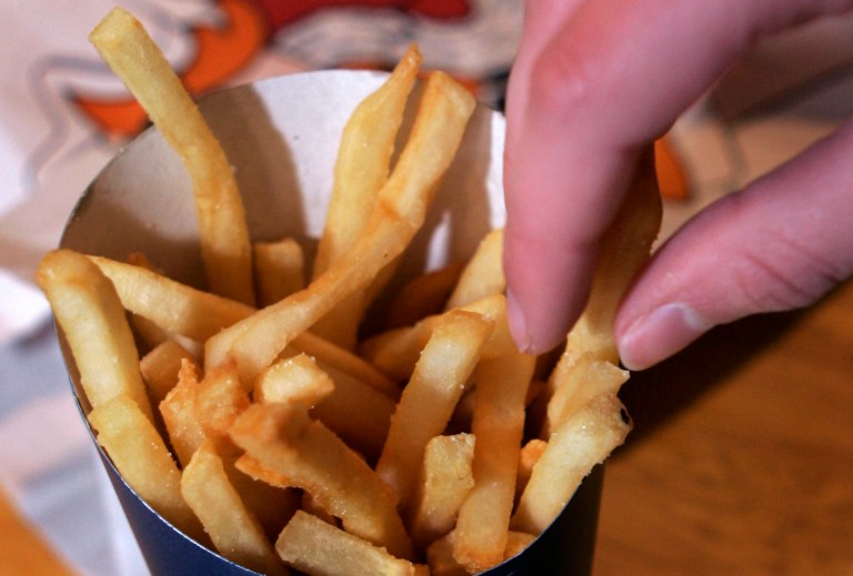 Fast food french fries are photographed in Southfield, Mich., in this Feb. 4, 2007 file photo. (AP Photo/Carlos Osorio, file)