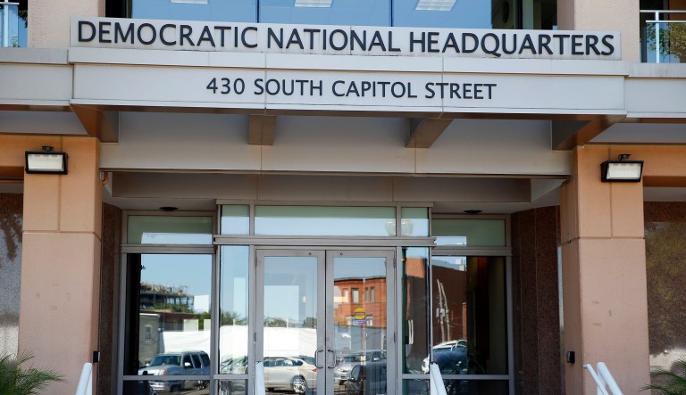 This 2016 photo shows the Democratic National Committee headquarters in Washington, D.C. Mary Beth Cahill, one of former Secretary of State John Kerry's 2004 presidential campaign managers, was named interim CEO of the DNC on Thursday. (AP Photo/Alex Brandon)