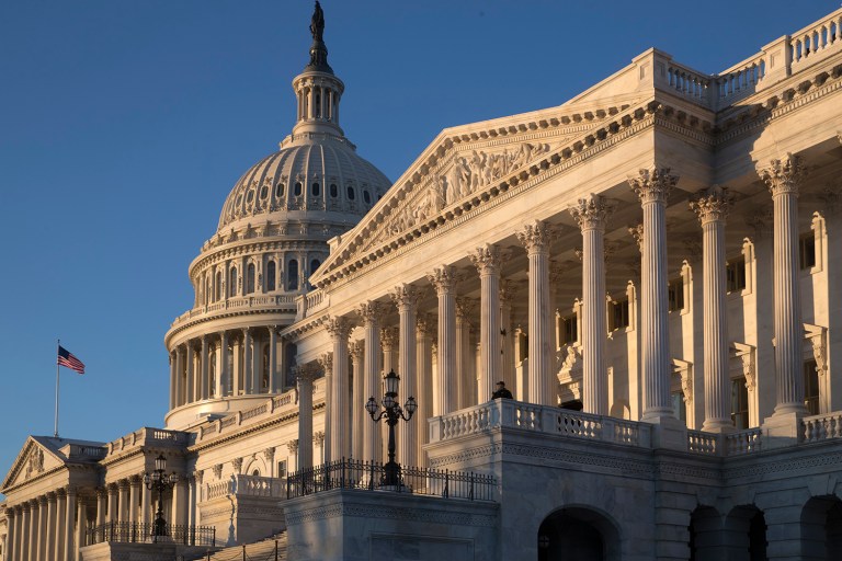 President Trump's whirlwind 11 days in office have left GOP lawmakers frantically trying to keep pace. (AP Photo/J. Scott Applewhite)
