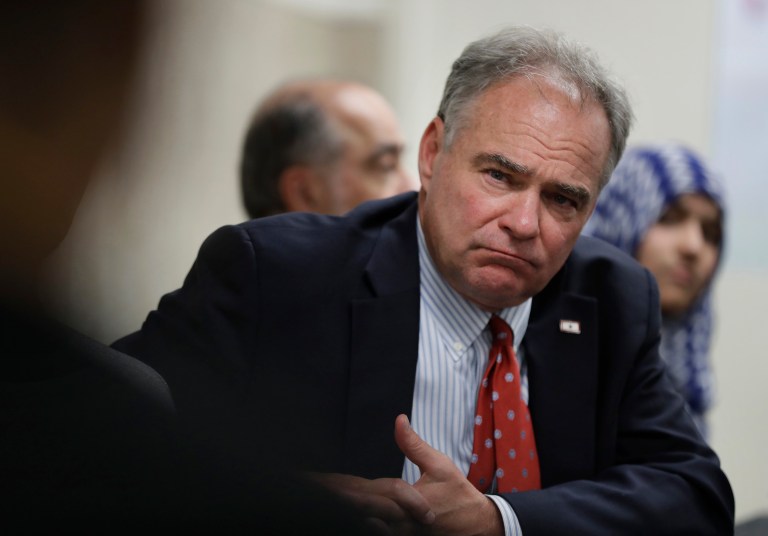 "Tim Kaine does nothing to unify a fractured Democrat base which is repelled by her dishonesty and cronyism," Republican National Committee Chairman Reince Priebus said. (AP Photo/Manuel Balce Ceneta)