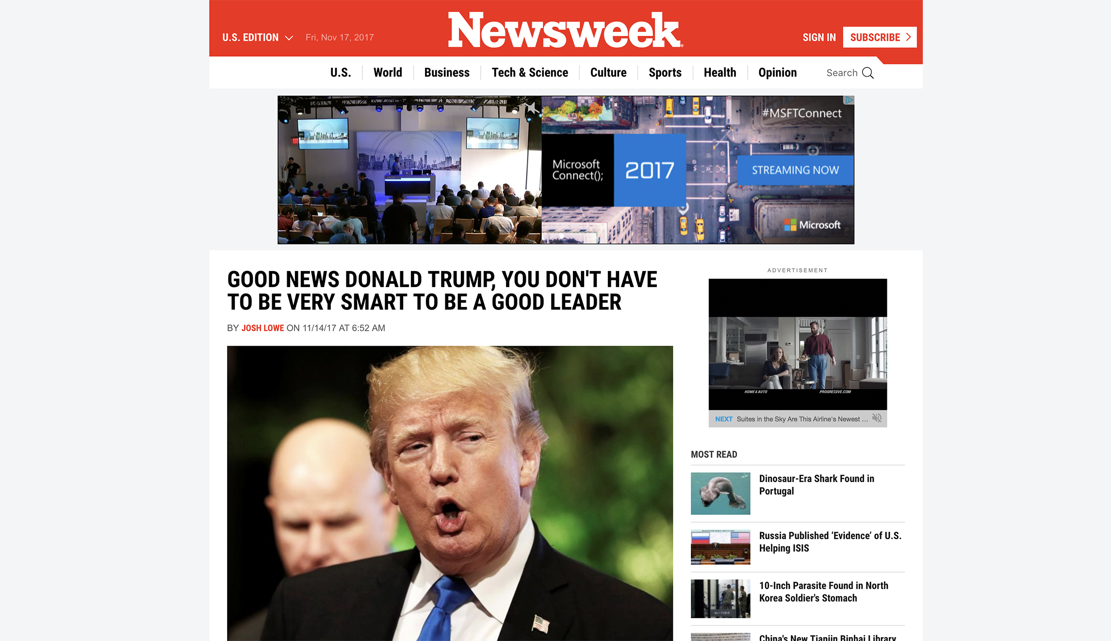 Newsweek is being weird and using politics as clickbait for articles about health studies