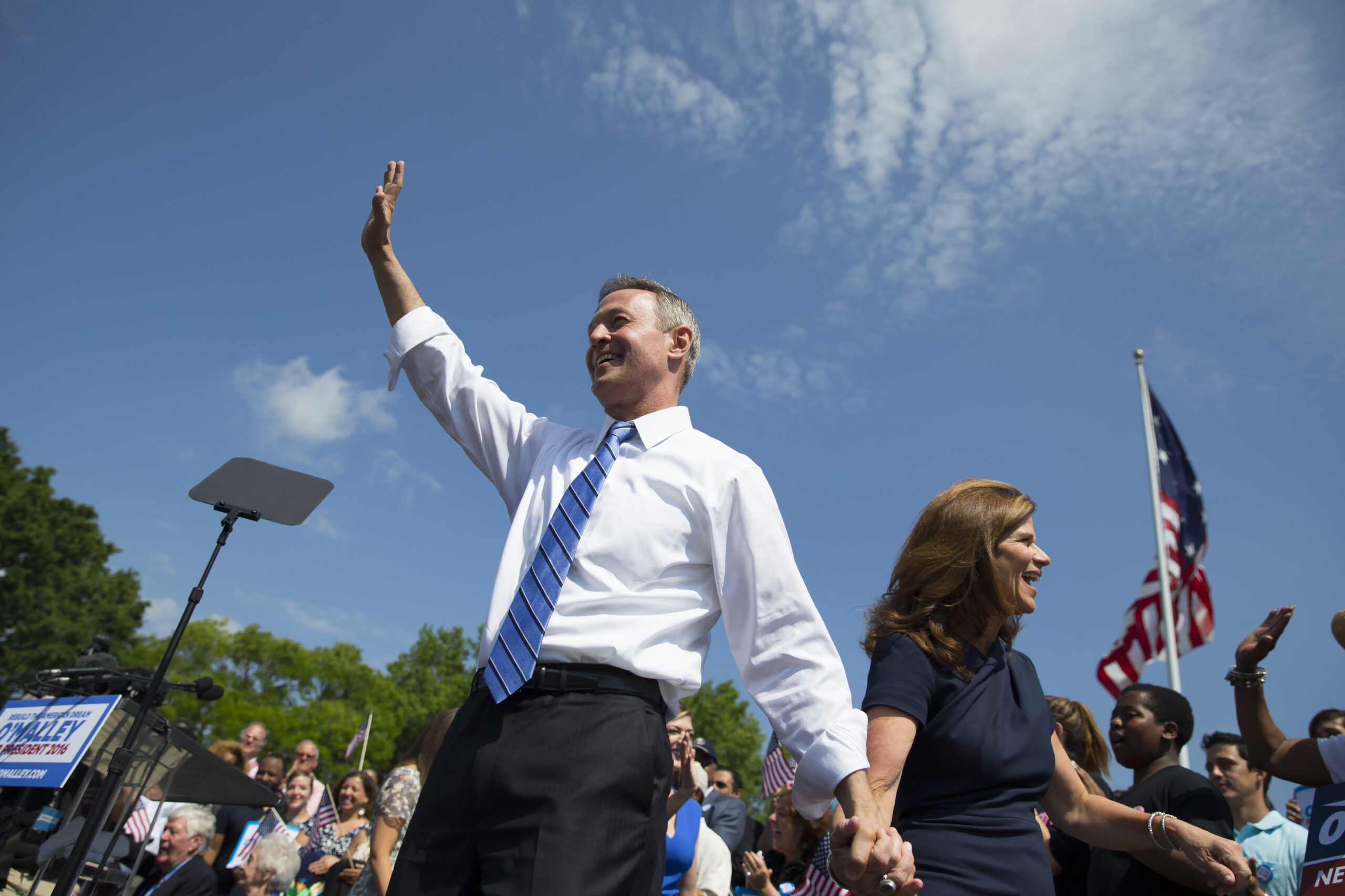 O’Malley announcement overshadowed by tech glitches, Freddie Gray protestors and crowd chanting ‘We don’t need you’