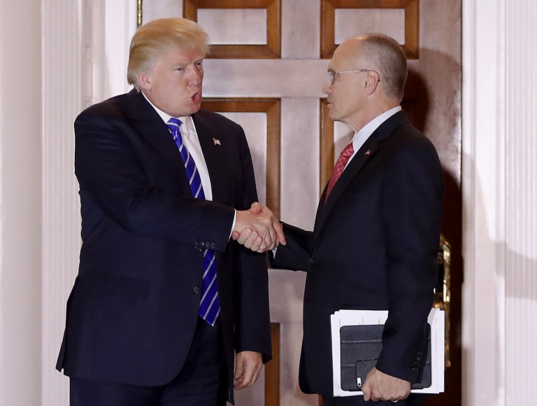 Puzder's hearing, which had been set for Feb. 7, was abruptly called off Tuesday and a new date has not been set. (AP Photo/Carolyn Kaster, File)