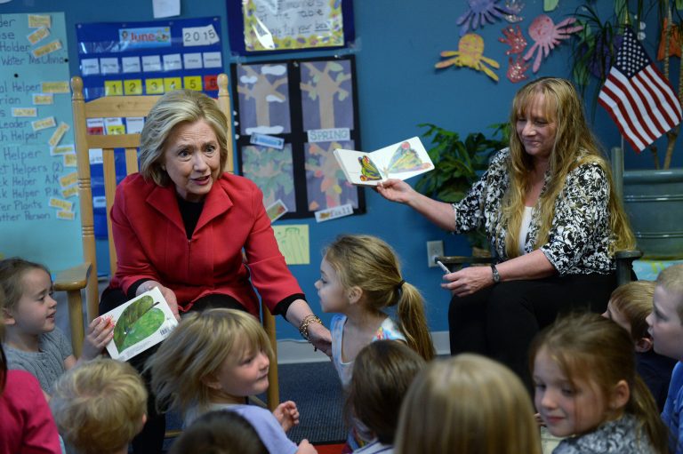 Hillary Clinton reads 