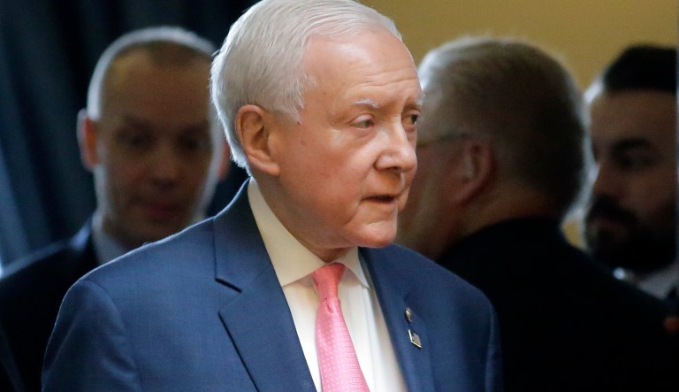 Utah Sen. Orrin Hatch was a fairly conservative senator, but he was always close to K Street and big business, and the lobbyists' pleadings often, though not always, defeated his conservatism. (AP Photo/Rick Bowmer)