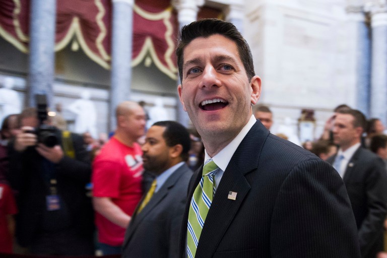 House Speaker Paul Ryan may have to put the priorities of the president above the wellbeing of his own majority. (AP Photo/Cliff Owen)