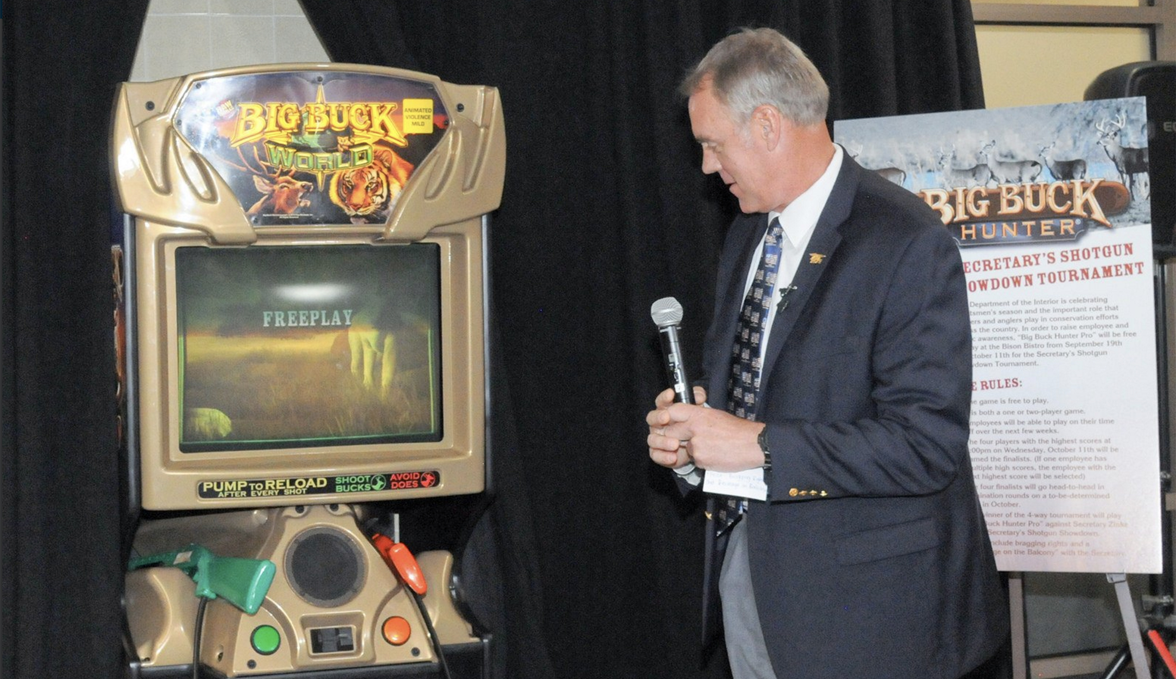 Ryan Zinke installs ‘Big Buck Hunter’ video game in Interior Department cafeteria