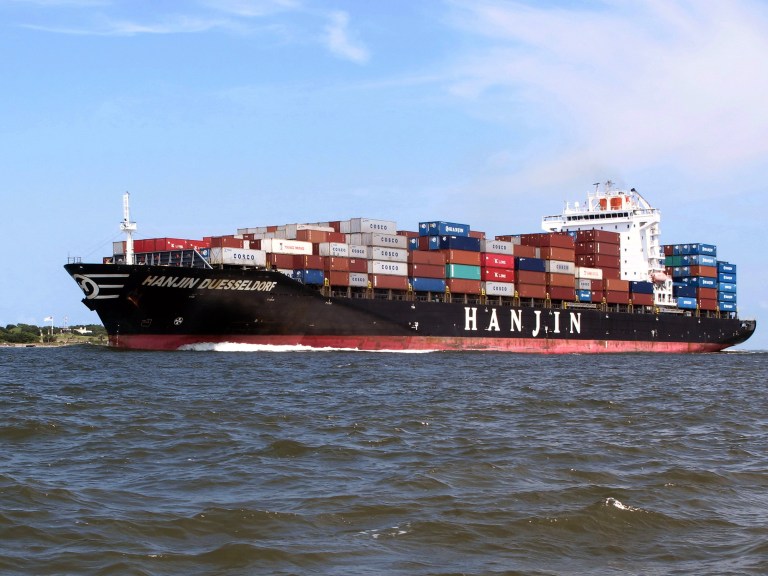   FILE - In this July 18, 2013, file photo, a container ship moves into the harbor in Charleston, S.C. The government reports how much wholesale businesses adjusted their stockpiles in July and how much they collected in sales on on Wednesday, Sept. 11, 2013. (AP Photo/Bruce Smith, File)  