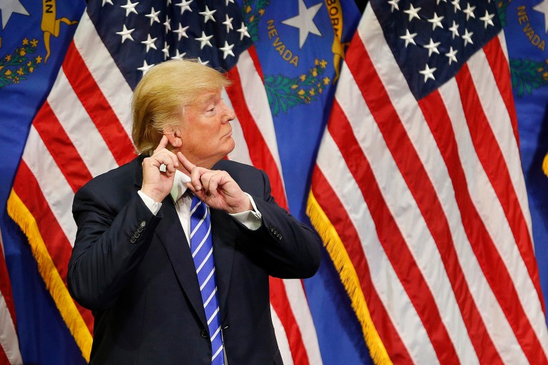 Donald Trump IS the personification of a social media troll. (AP Photo/John Locher, File)