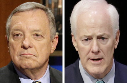 Incumbent Senators Dick Durbin of Illinois and John Cornyn of Texas each won their respective re-election campaigns. (AP)