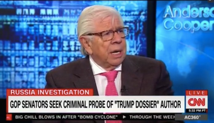 Veteran journalist Carl Bernstein told CNN's Anderson Cooper Friday that the Republican move to have the author of the so-called "Trump dossier" criminally investigated was a red herring. (screenshot)