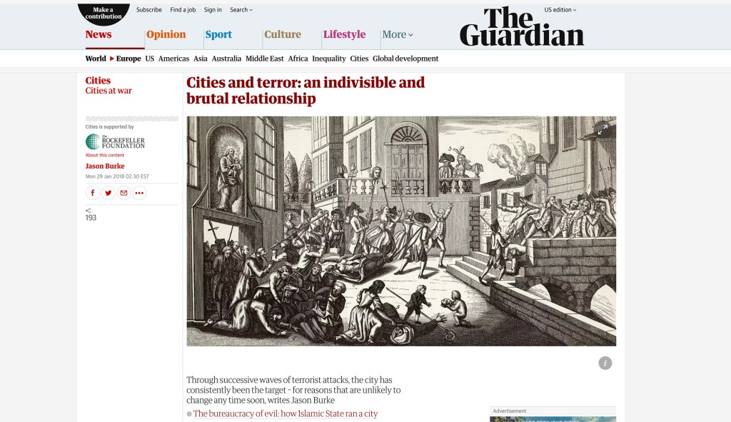 UK newspaper publishes major article on terrorism, omits Israel