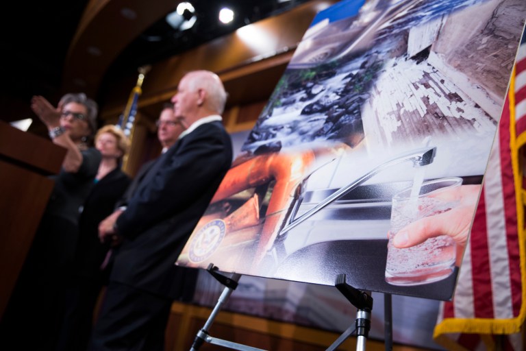 The House plans to take up its version of the water projects bill next week. (AP Photo/Evan Vucci)